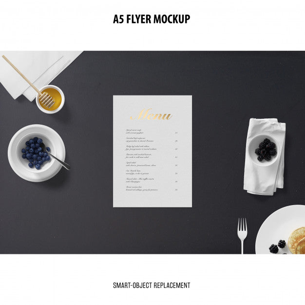 Free Flyer Mockup In A Desktop Psd