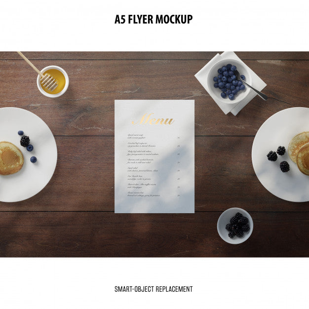 Free Flyer Mockup In A Desktop Psd