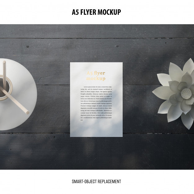 Free Flyer Mockup In A Desktop Psd