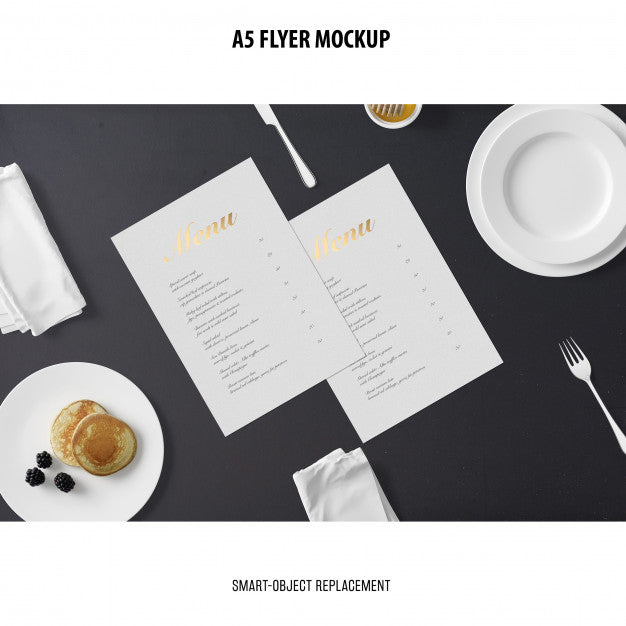 Free Flyer Mockup In A Desktop Psd