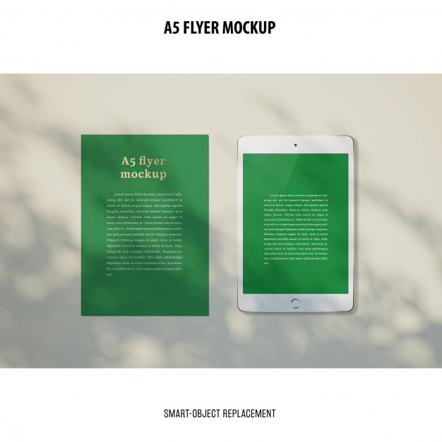 Free Flyer Mockup In A Desktop Psd