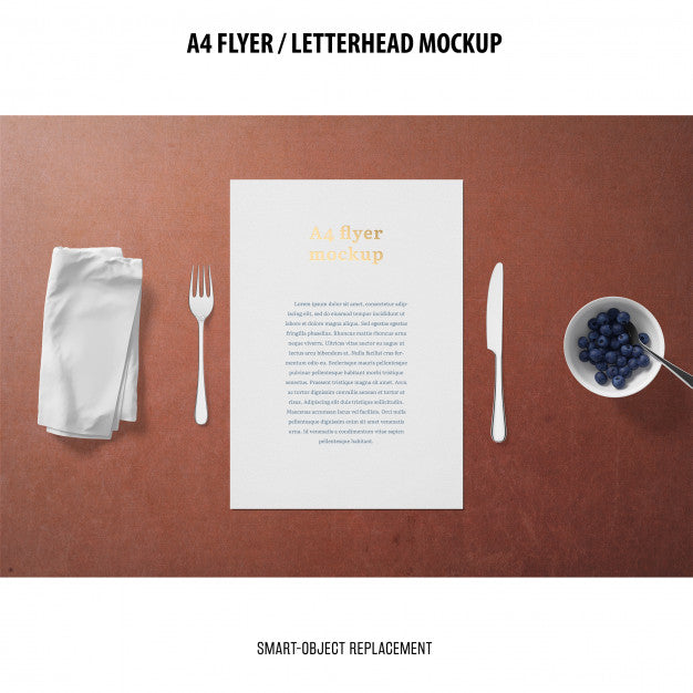 Free Flyer Or Letterhead Mockup Psd