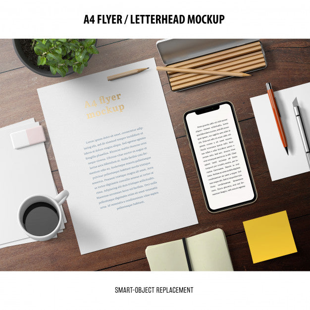 Free Flyer Or Letterhead Mockup Psd