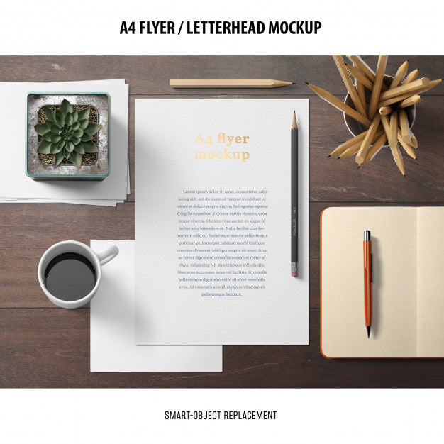 Free Flyer Or Letterhead Mockup Psd