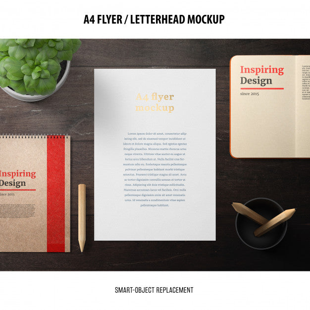 Free Flyer Or Letterhead Mockup Psd