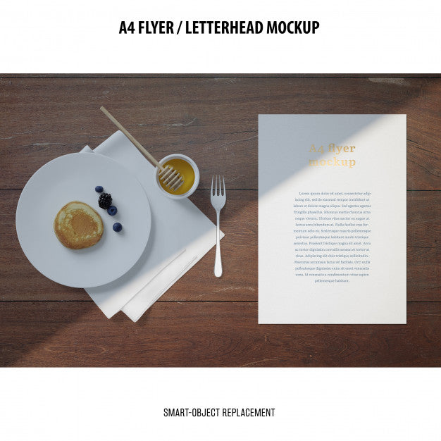 Free Flyer Or Letterhead Mockup Psd