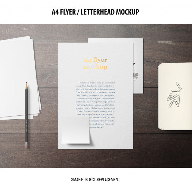 Free Flyer Or Letterhead Mockup Psd