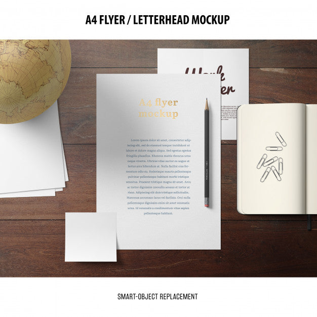 Free Flyer Or Letterhead Mockup Psd