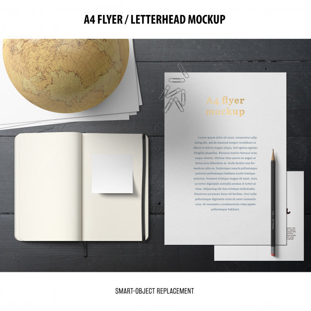 Free Flyer Or Letterhead Mockup Psd