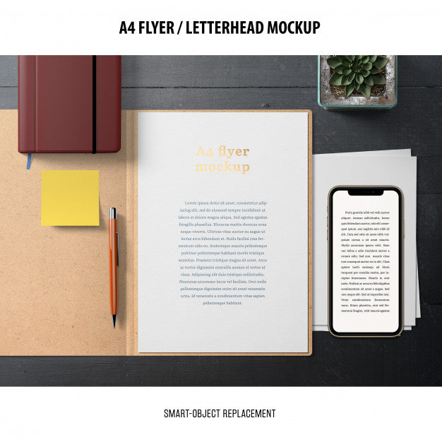 Free Flyer Or Letterhead Mockup Psd