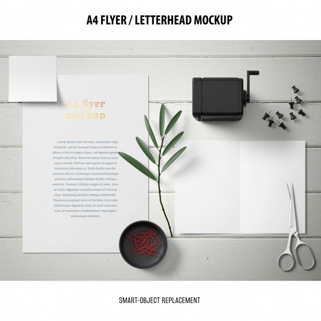 Free Flyer Or Letterhead Mockup Psd