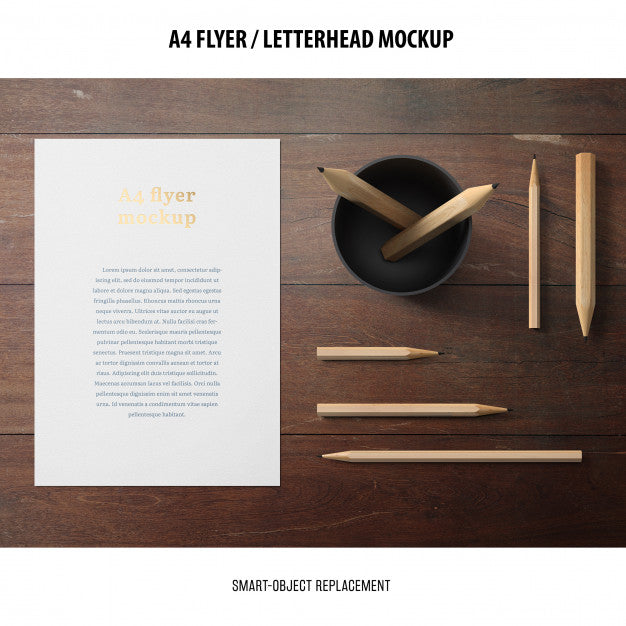 Free Flyer Or Letterhead Mockup Psd