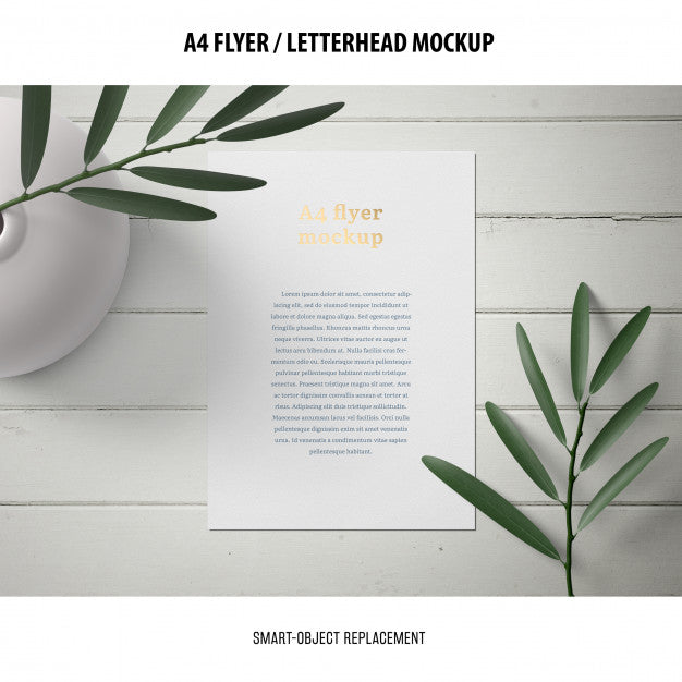 Free Flyer Or Letterhead Mockup Psd