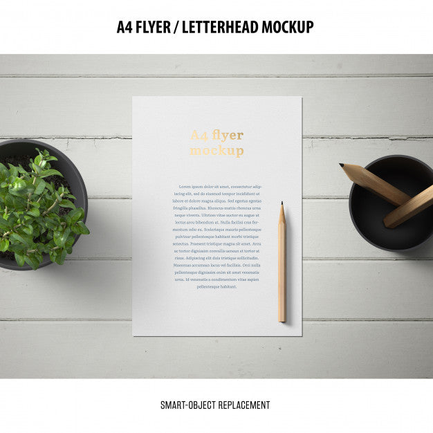 Free Flyer Or Letterhead Mockup Psd