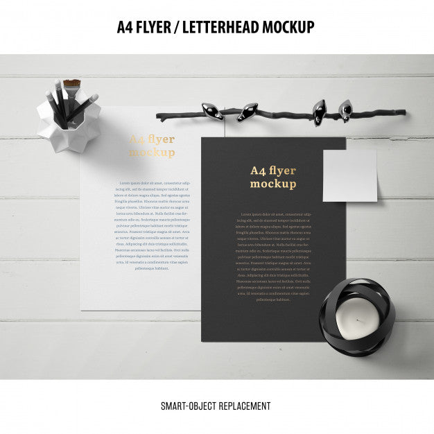 Free Flyer Or Letterhead Mockup Psd