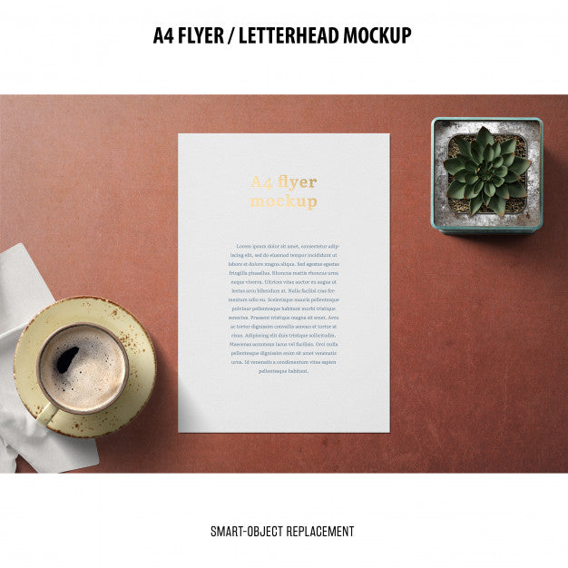 Free Flyer Or Letterhead Mockup Psd