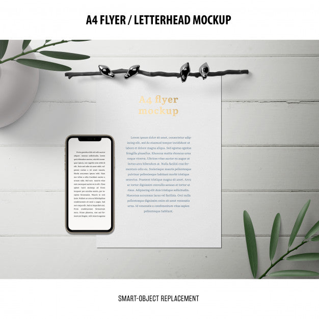 Free Flyer Or Letterhead Mockup Psd