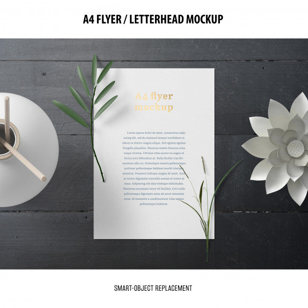 Free Flyer Or Letterhead Mockup Psd