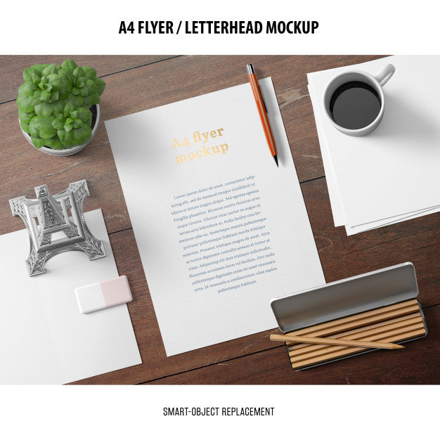 Free Flyer Or Letterhead Mockup Psd