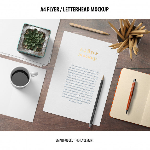 Free Flyer Or Letterhead Mockup Psd