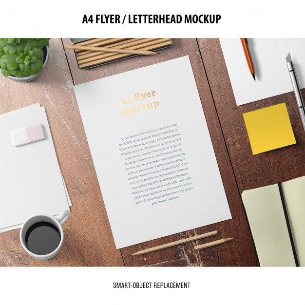 Free Flyer Or Letterhead Mockup Psd