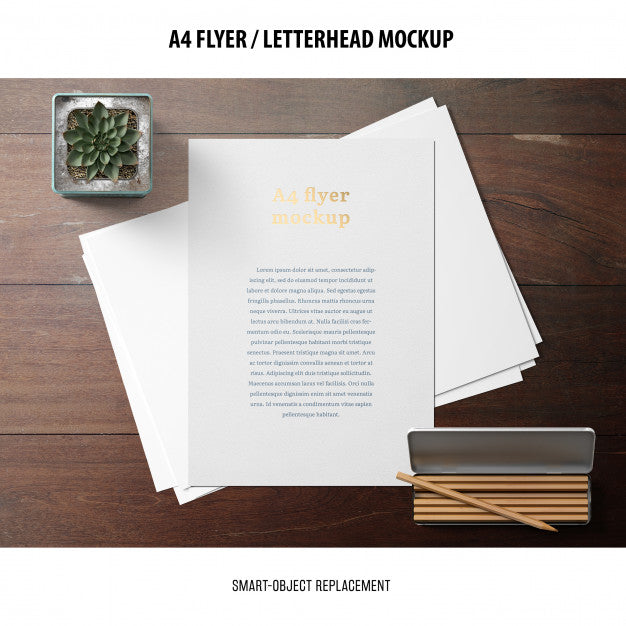 Free Flyer Or Letterhead Mockup Psd