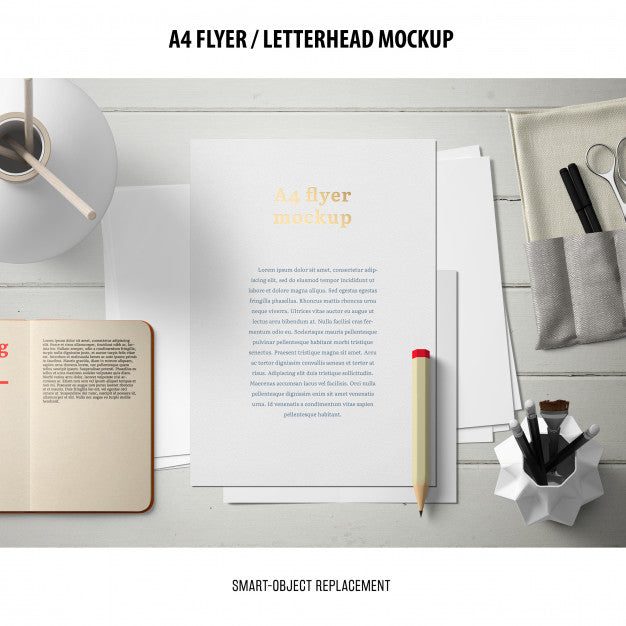 Free Flyer Or Letterhead Mockup Psd