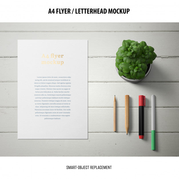 Free Flyer Or Letterhead Mockup Psd