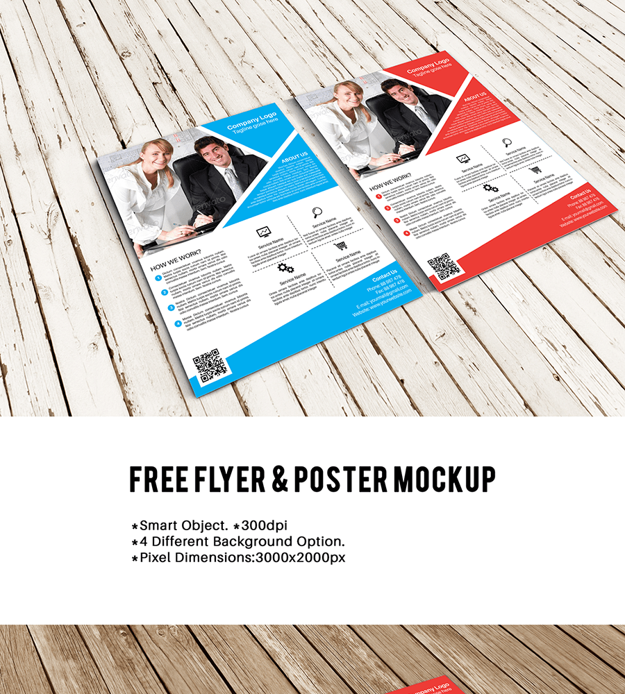 Free Flyer-Poster Mockup