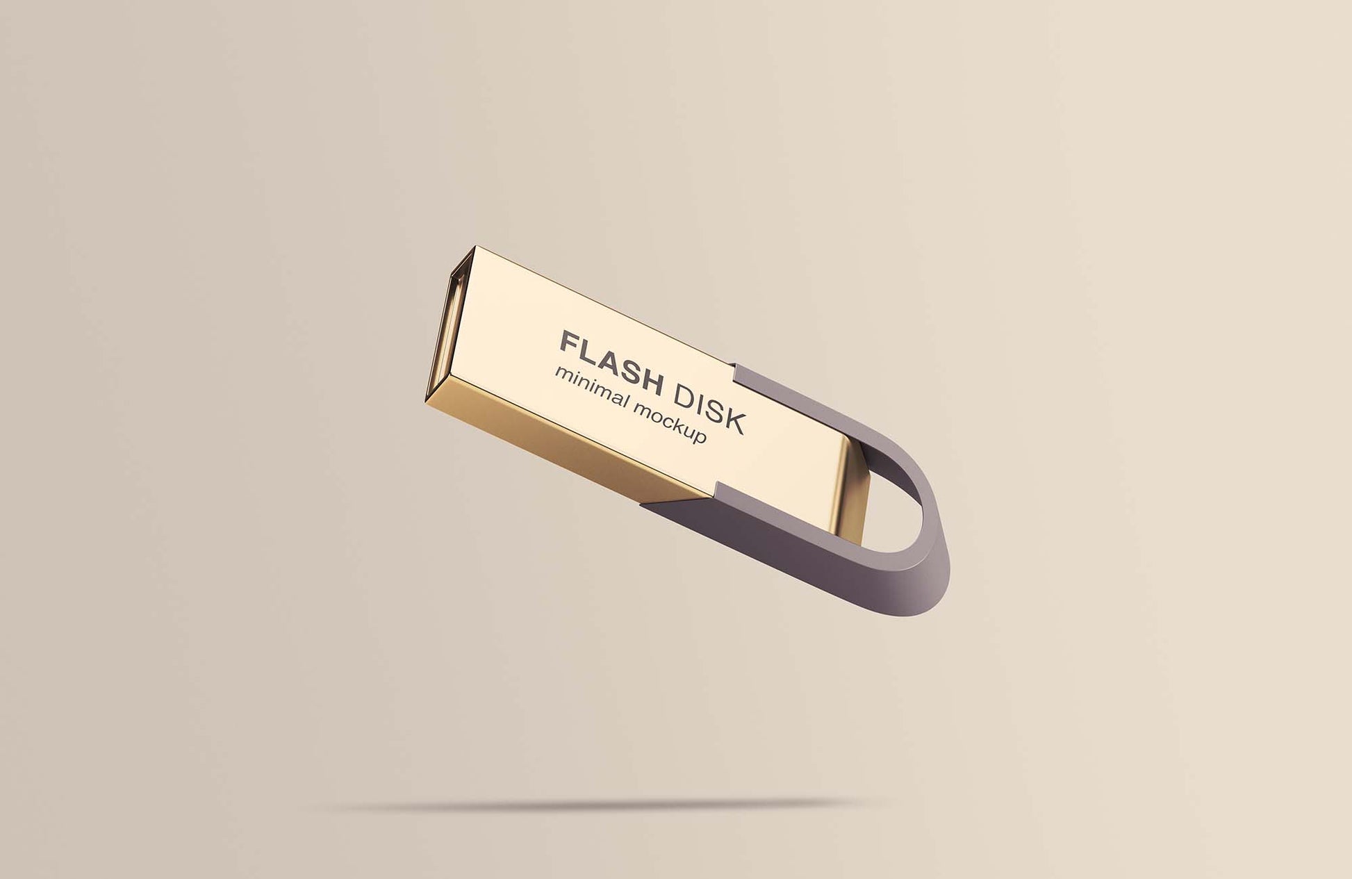 Free Flying Flash Disk Mockup