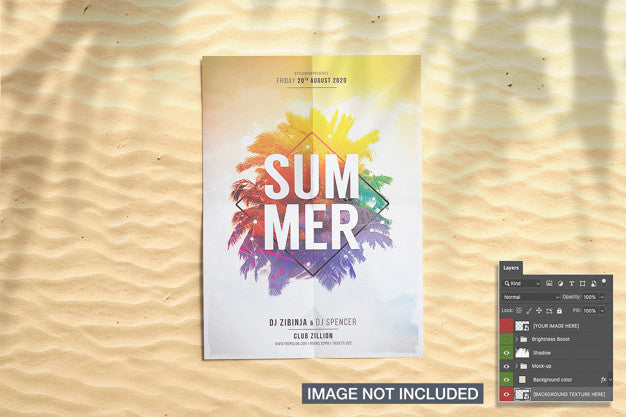 Free Folded Flyer Mockup Psd