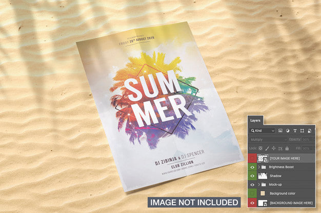 Free Folded Flyer Mockup Psd