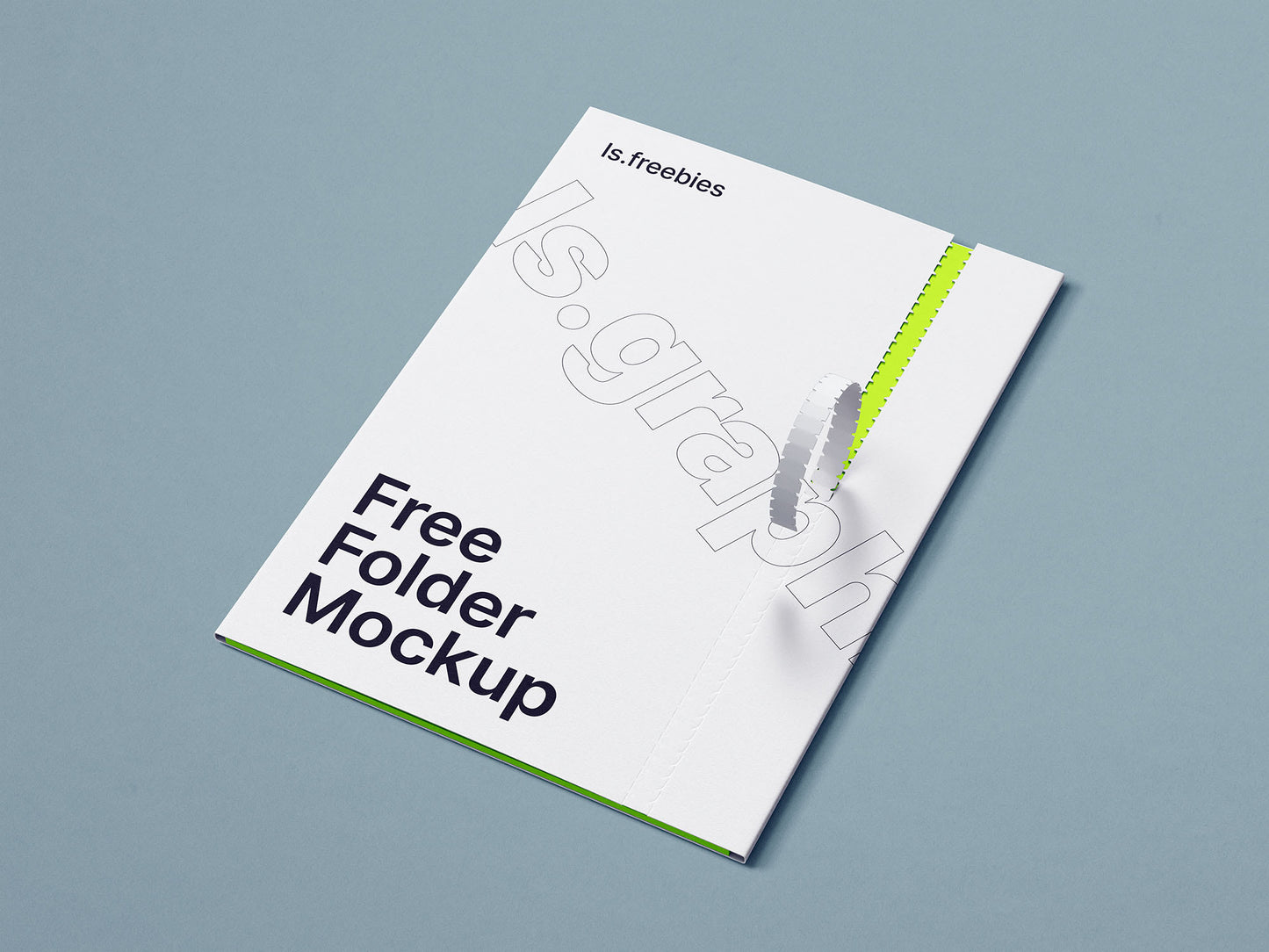 Free Folder Mockup With The Perforation