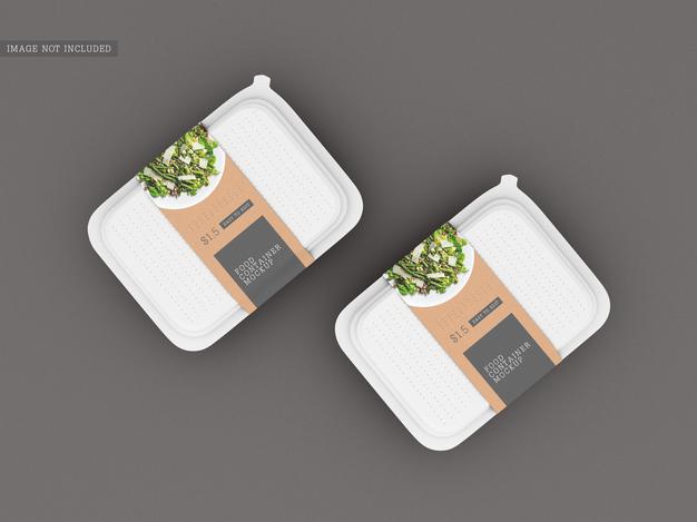 Free Food Box Packaging Mockup Psd