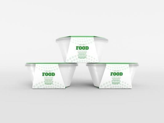 Free Food Delivery Container With Sleeve Mockup Psd