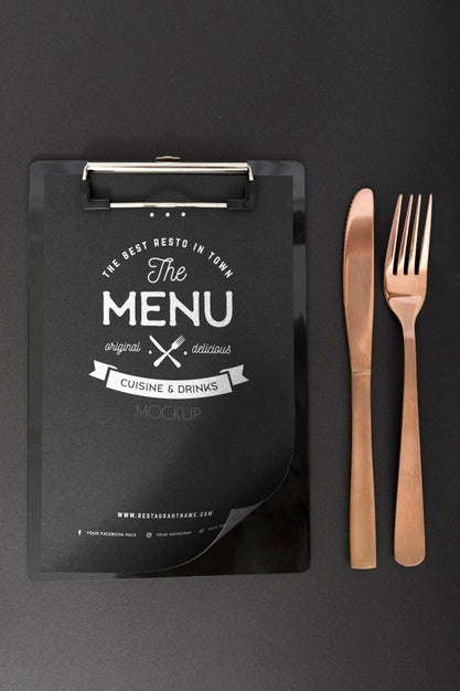 Free Food Menu Concept Mock-Up Psd