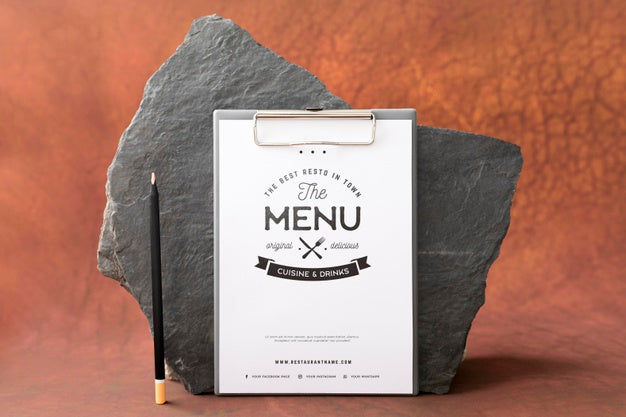 Free Food Menu Concept Mock-Up Psd