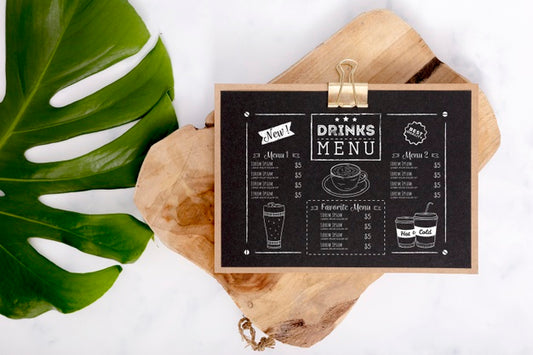 Free Food Menu Concept Mock-Up Psd