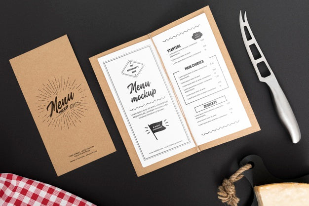 Free Food Menu Concept Mock-Up Psd