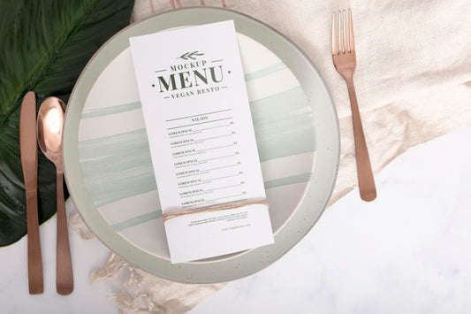 Free Food Menu Concept Mock-Up Psd