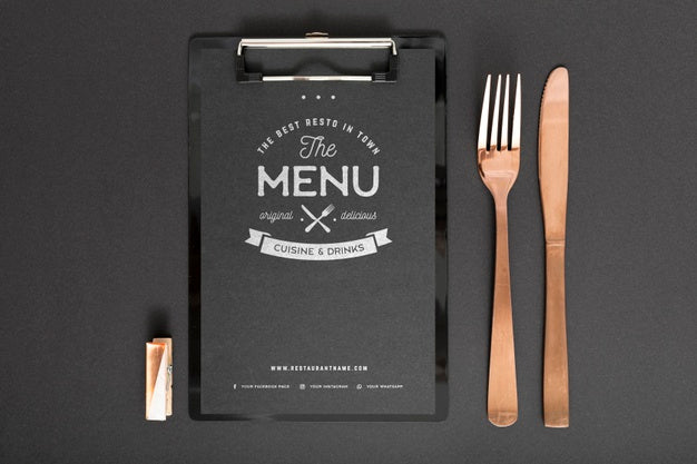 Free Food Menu Concept Mock-Up Psd