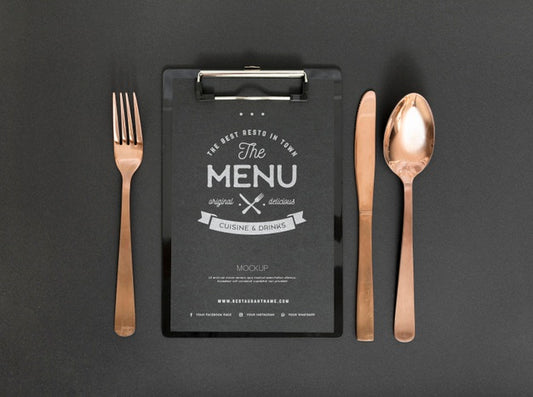 Free Food Menu Concept Mock-Up Psd