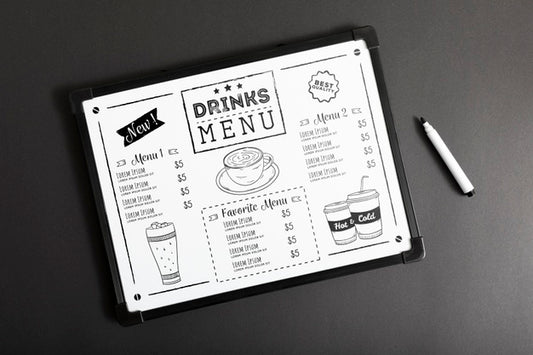 Free Food Menu Concept Mock-Up Psd