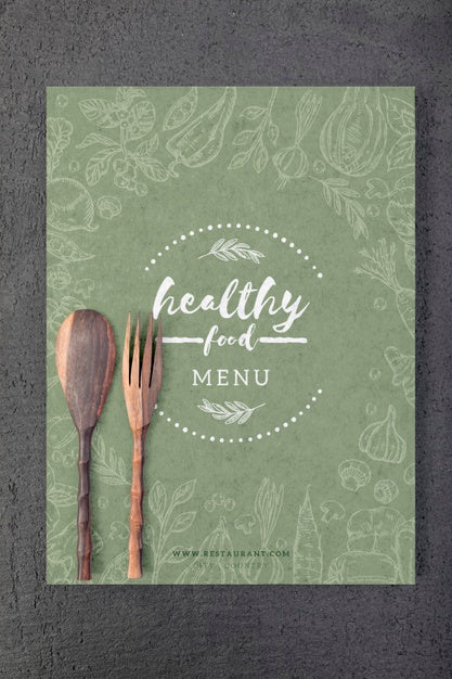 Free Food Menu Concept Mock-Up Psd