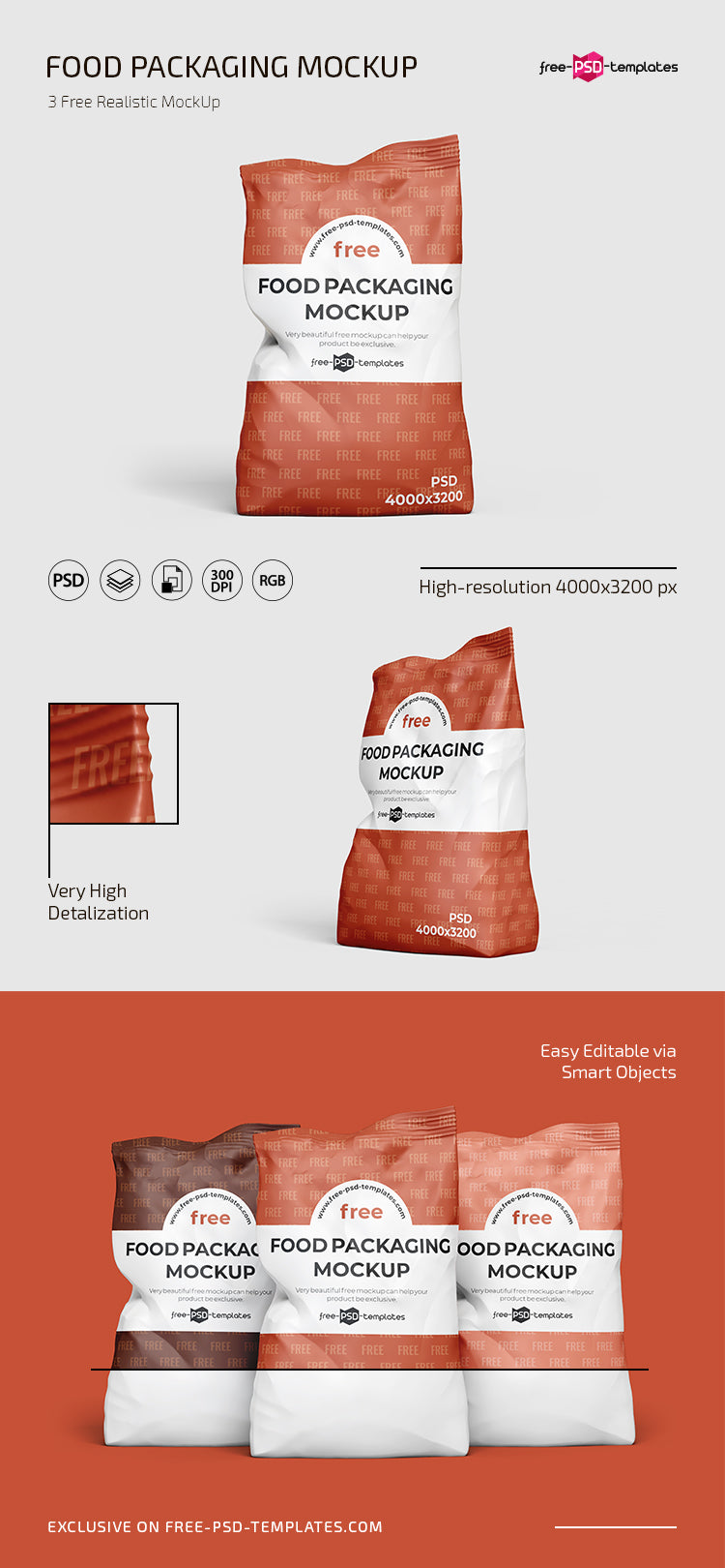 Free Food Packaging Mockup