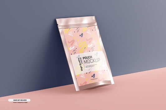 Free Food Supplement Pouch Packaging Mockup Psd
