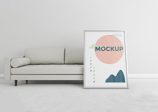 Free Frame Mock-Up Composition Indoors Psd