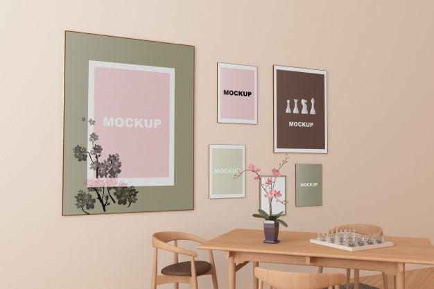 Free Frame Mockup In Living Room Psd