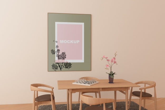 Free Frame Mockup In Living Room Psd