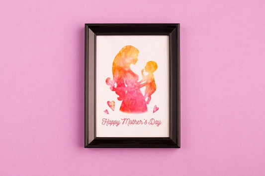 Free Frame Mockup With Mothers Day Concept Psd